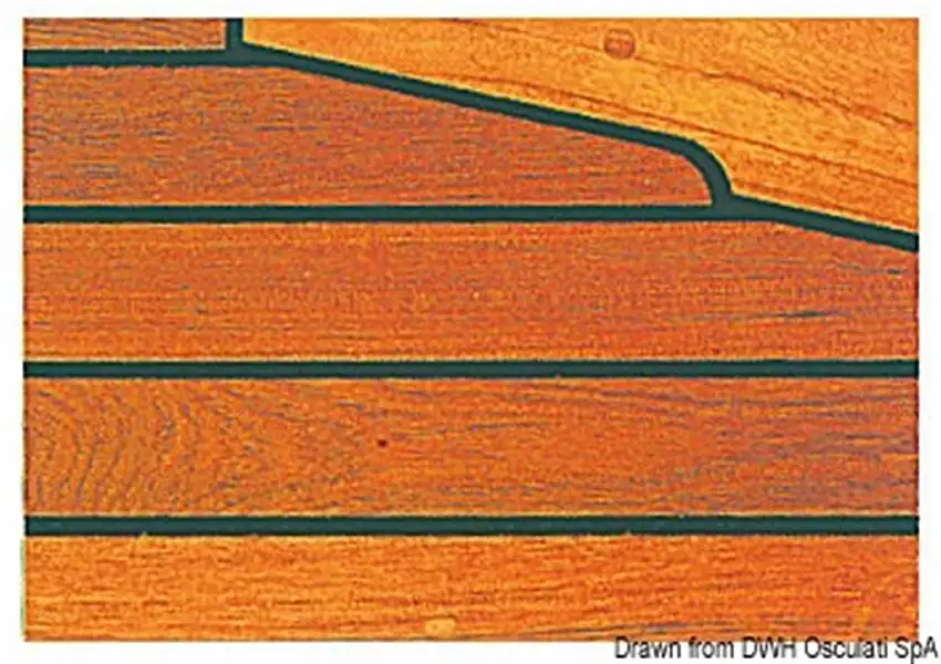 Listello teak per ponti 45 mm