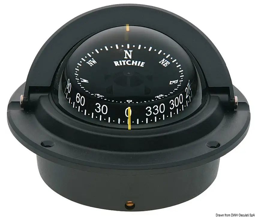 Bussola Ritchie Voyager 3" incasso nera/nera