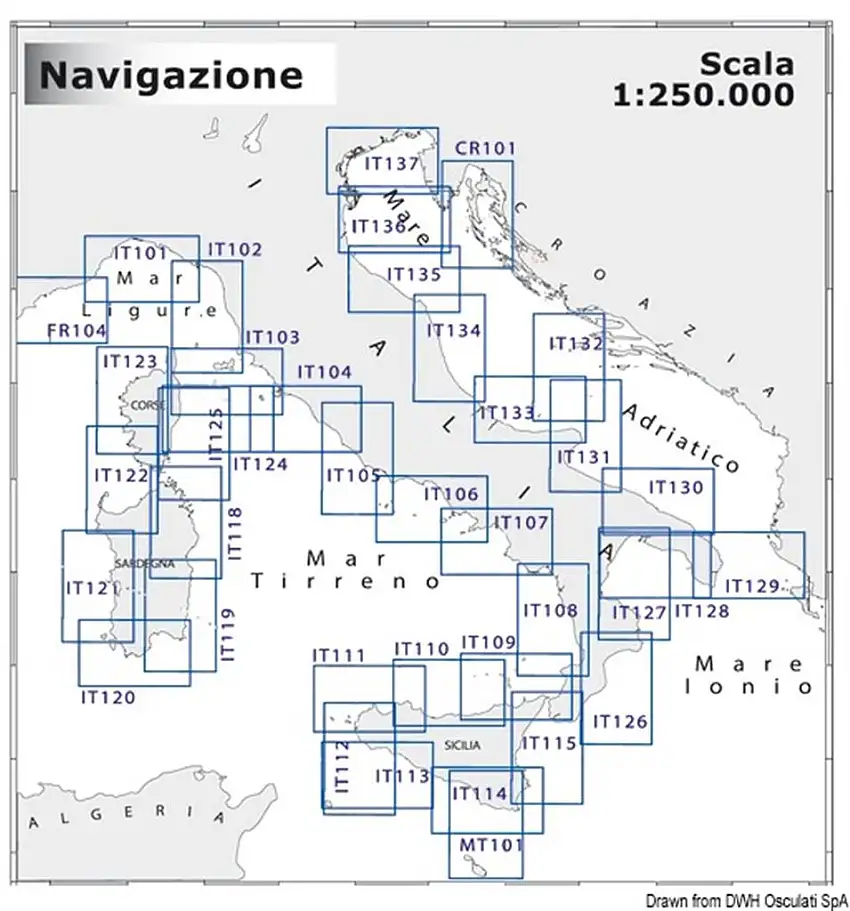 Carta Navimap FR104-IT101