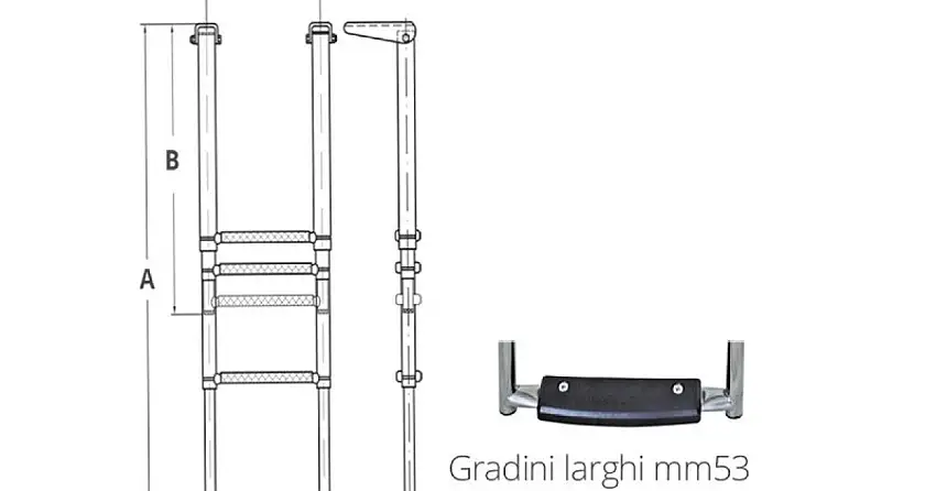 SCALETTA TELESCOPICA A 3 GRADINI