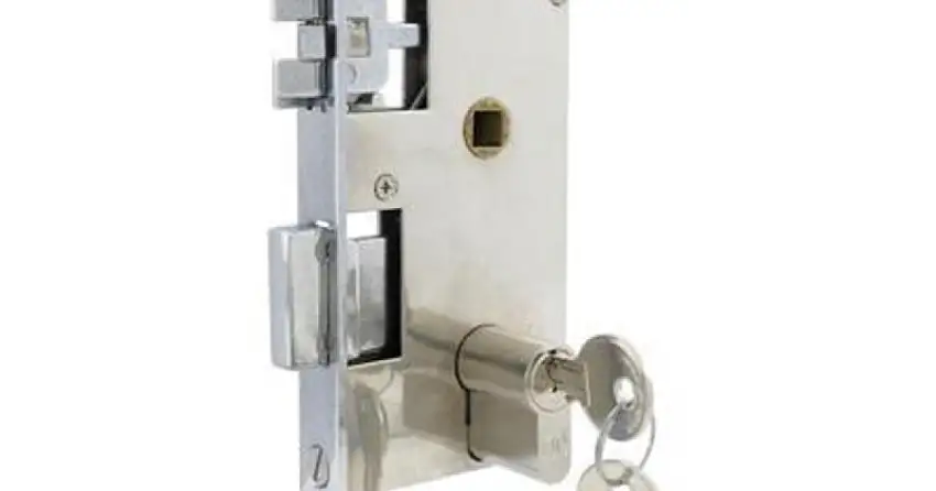 SERRATURA INCASSO OTTONE CROMATO MM. 132X70