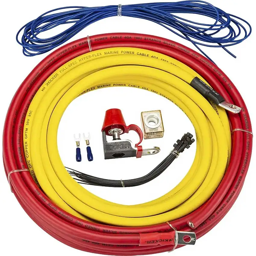 Kit di cablaggio di potenza dell'amplificatore a 4AWG con protezione