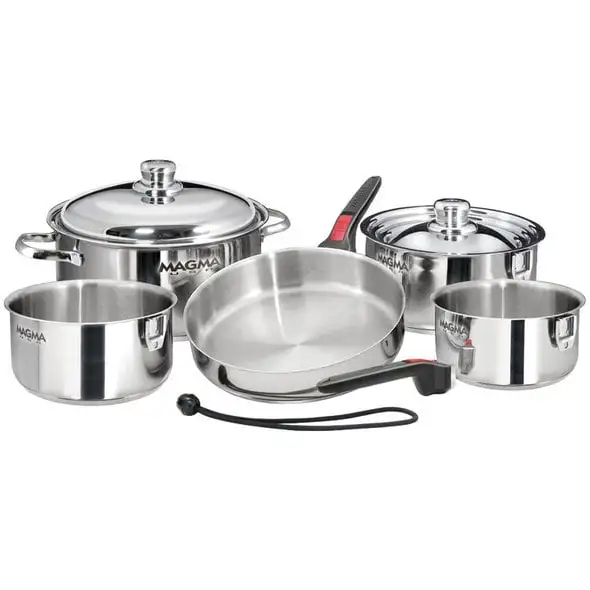 Kit pentole barca impilabili Magma Inox e ceramica