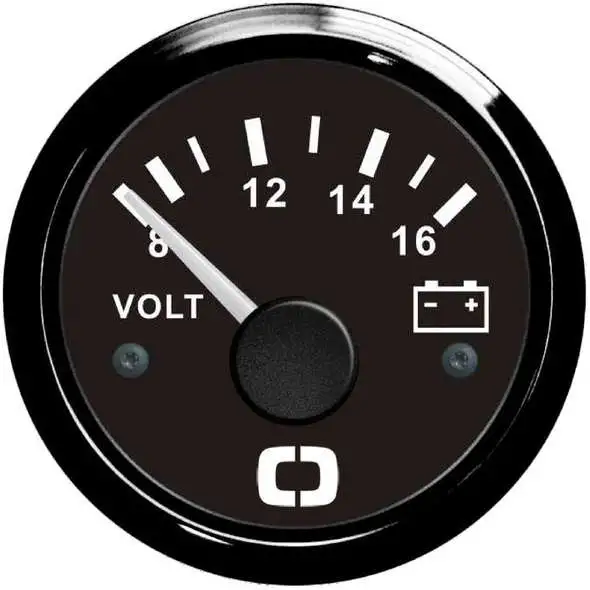 Voltmetro 8/16 V - Nero/Lunetta Nera