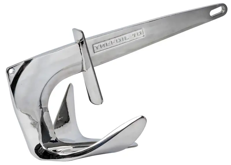01.120.10 Ancora inox Trefoil 10 Kg con piastra Osculati