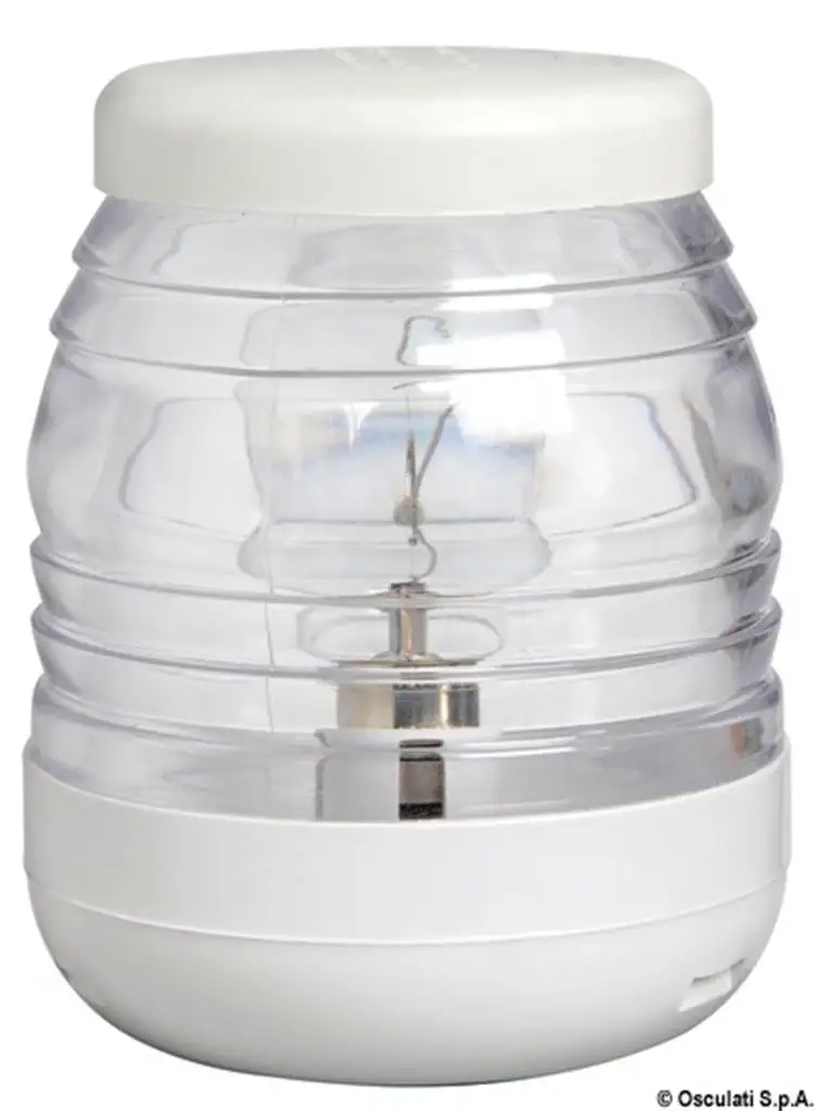 Fanale testa albero bianco/bianco 360° 12 V