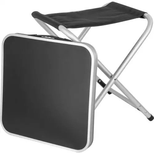 SGABELLO PIEGHEVOLE CON TAVOLINO HOGGY SET NERO 0406051N.C03