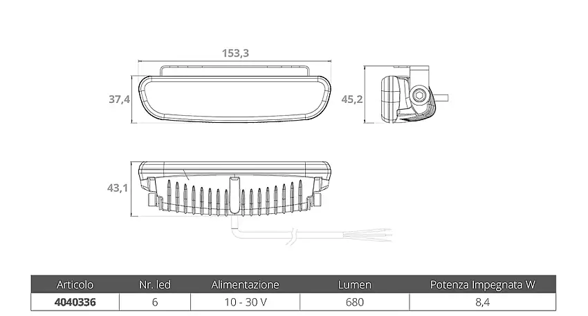 A.A.A. World-Wide Proiettore A 6 Led
