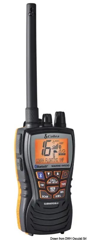 VHF COBRA MARINE MR HH500 Bluetooth galleggiante