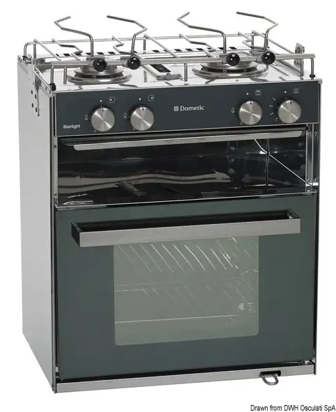 50.366.22 Cucina con forno a gas Smev Sunlight Slim 2 fuochi Osculati