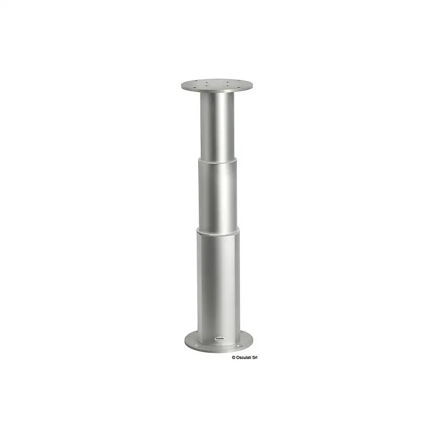 Base da tavolo rotonda in alluminio anodizzato 3 stadi 12V