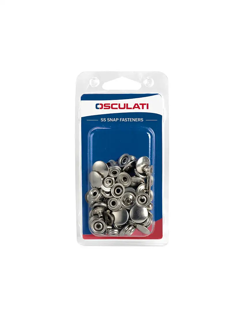 Bottoni in acciaio inox - Blister da 15