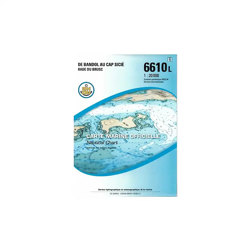 Carta nautica piegata SHOM - Mediterraneo - Costa orientale