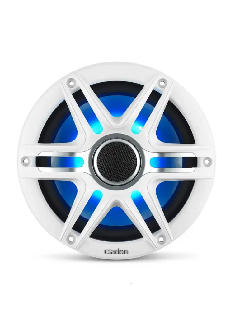 Clarion Marine CMSP-771RGB-SWG – Altoparlanti Marini 7,7” con LED RGB e griglie sportive