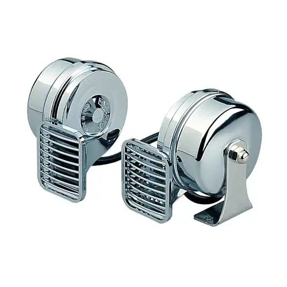 Coppia trombe cromate MT2 24 V.