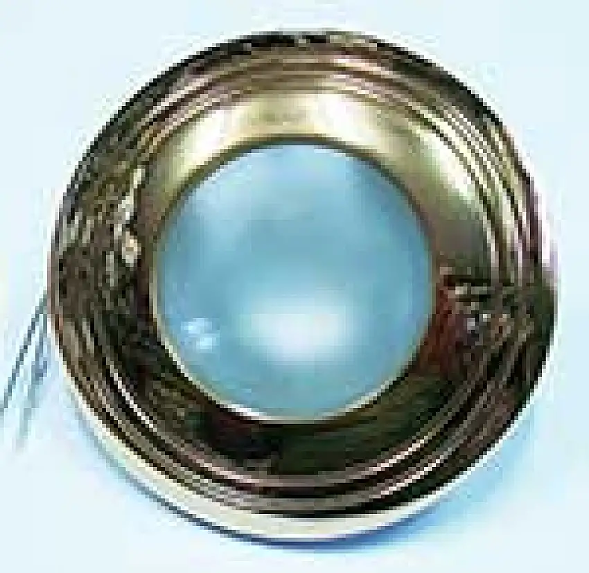 Faretto per interni ottone lucido mm.93