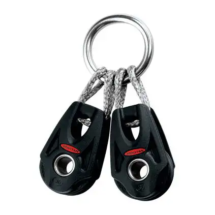 Ronstan bozzello Orbit serie 30 BB - 2 bozzelli singoli uniti con anello