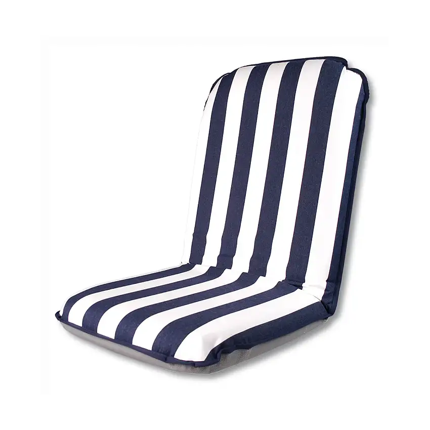 SEDILE CONFORT SEAT REGULAR AUTOREGGENTE REGOLABILE 6 POSIZIONI IN SCHIUMA POLIURETANICA RIGHE BIANCHE E BLU CM.100X48X8 KG.3