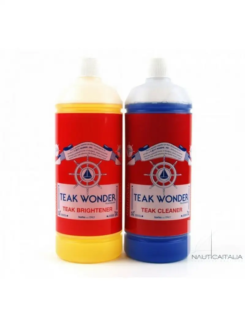 Teak Wonder Combo Pack Cleaner + Brightener Kit Pulizia Teak Barca